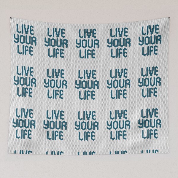 Item preview, Live Your Life Mosaic Uplifting Inspirational Dark Blue designed and sold by kakarikihill.