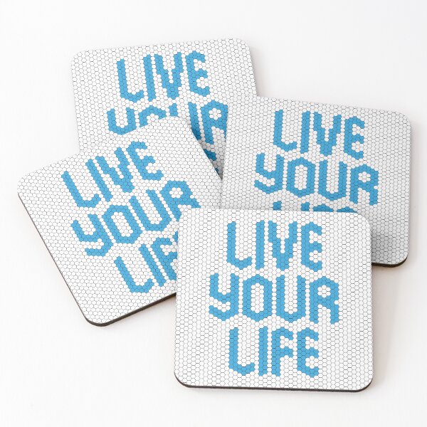 Item preview, Live Your Life Mosaic Uplifting Inspirational Blue designed and sold by kakarikihill.