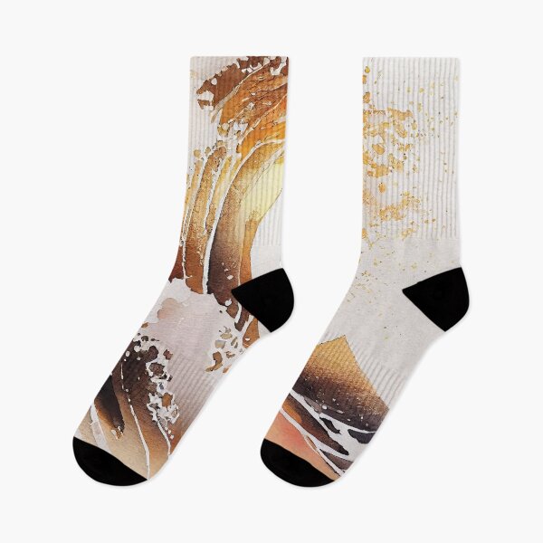 Item preview, Golden Wave Watercolor designed and sold by ShadowAndSlate.