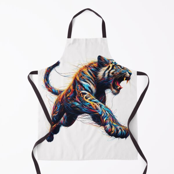 Item preview, Neon Tiger Leap - Fierce Wild Art designed and sold by latelierdechris.