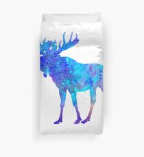 Moose Watercolor Art Duvet Cover