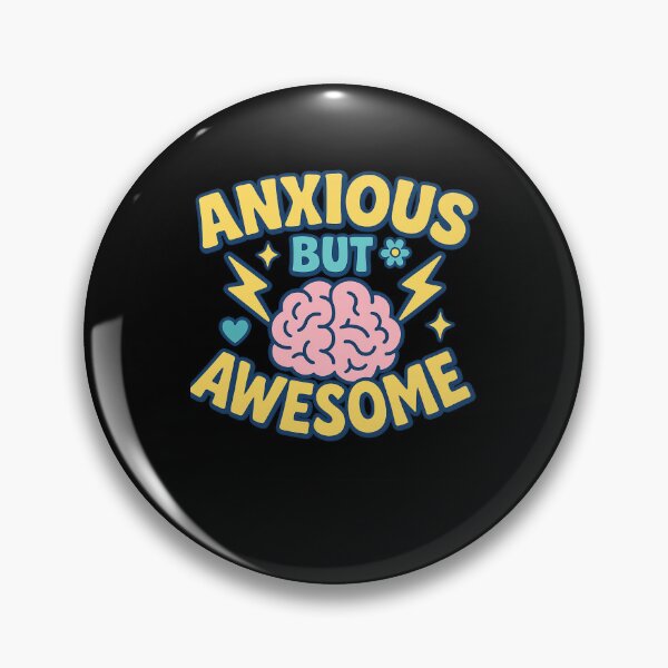 Item preview, Anxious But Awesome Funny Mental Health Design designed and sold by CoolCreative.