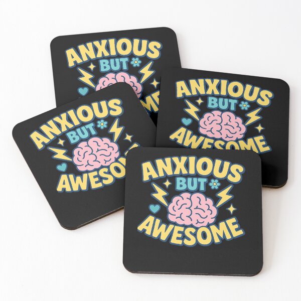 Item preview, Anxious But Awesome Funny Mental Health Design designed and sold by CoolCreative.