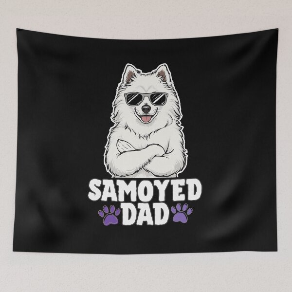 Item preview, Samoyed Dad – Fluffy, Loyal, and Always Smiling designed and sold by GoodyPaws.