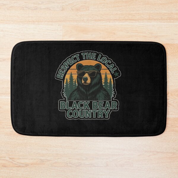 Item preview, Respect The Local Black Bear Country Retro Nature Art designed and sold by CoolCreative.