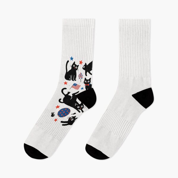 Item preview, Firework 4th Of July Black Cat USA Flag Cute Cat Kitty designed and sold by MOHITSALVI.