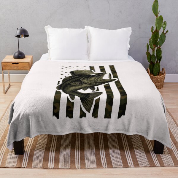 Item preview, Fishing Camo American Flag Bass Fish designed and sold by MOHITSALVI.