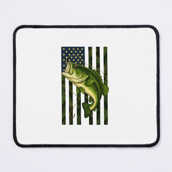 Item preview, Fishing Camo American Flag Bass Fish designed and sold by MOHITSALVI.