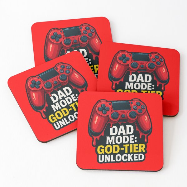Item preview, Dad Mode: God-Tier Unlocked – Bold Gamer Dad Controller Design designed and sold by Sepinik.