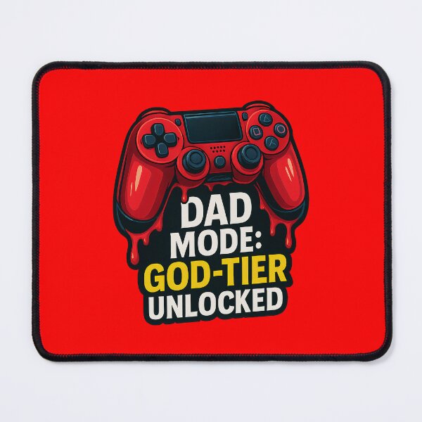 Item preview, Dad Mode: God-Tier Unlocked – Bold Gamer Dad Controller Design designed and sold by Sepinik.