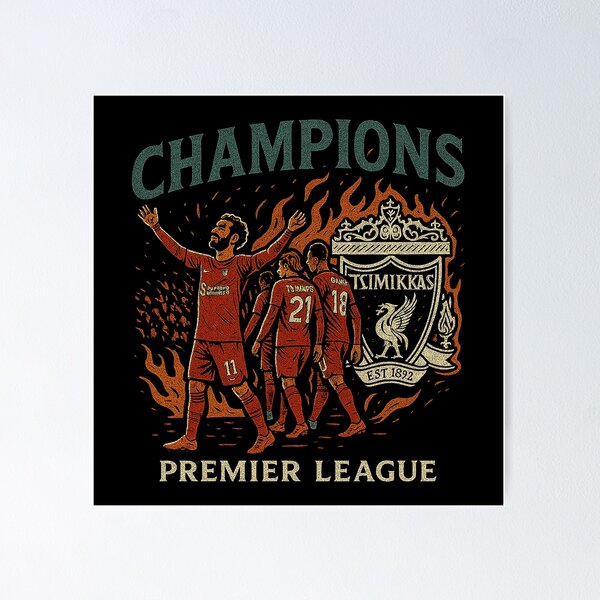 Liverpool Premier League Champions Poster - Etsy