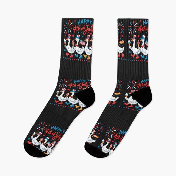 Item preview, Happy 4th Of July Goose America USA Flag Hotdog Fireworks designed and sold by cawtoon.