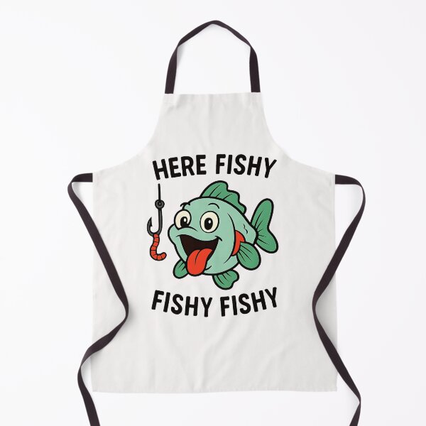 Item preview, Here Fishy Fisherman Funny Fishing Lover Cute Fish Worm designed and sold by cawtoon.