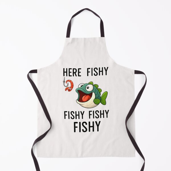 Item preview, Here Fishy Fisherman Funny Fishing Lover Cute Fish Worm designed and sold by cawtoon.