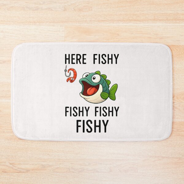 Item preview, Here Fishy Fisherman Funny Fishing Lover Cute Fish Worm  designed and sold by cawtoon.