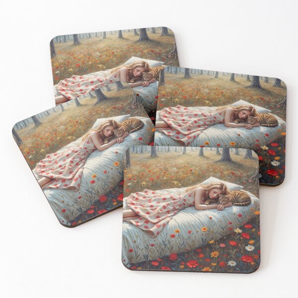 Item preview, Sleeping with a Cat designed and sold by m-y-A-I-A-R-T-.