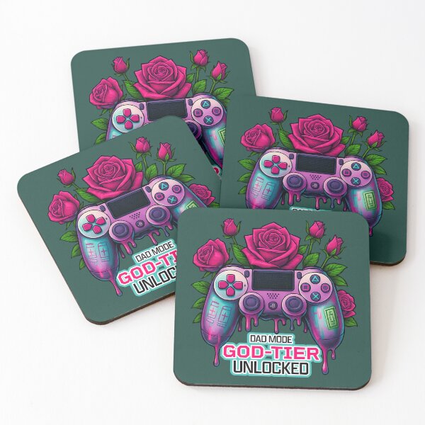 Item preview, Dad Mode God-Tier Unlocked – Gamer Dad Design with Roses and Controller designed and sold by Sepinik.