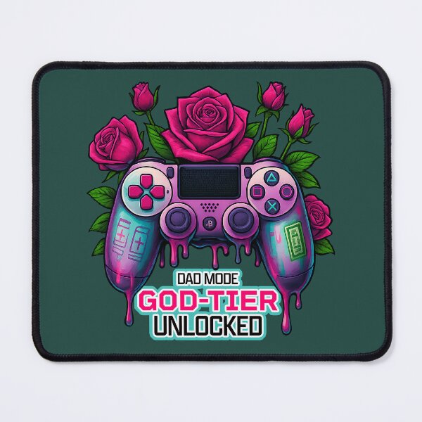 Item preview, Dad Mode God-Tier Unlocked – Gamer Dad Design with Roses and Controller designed and sold by Sepinik.