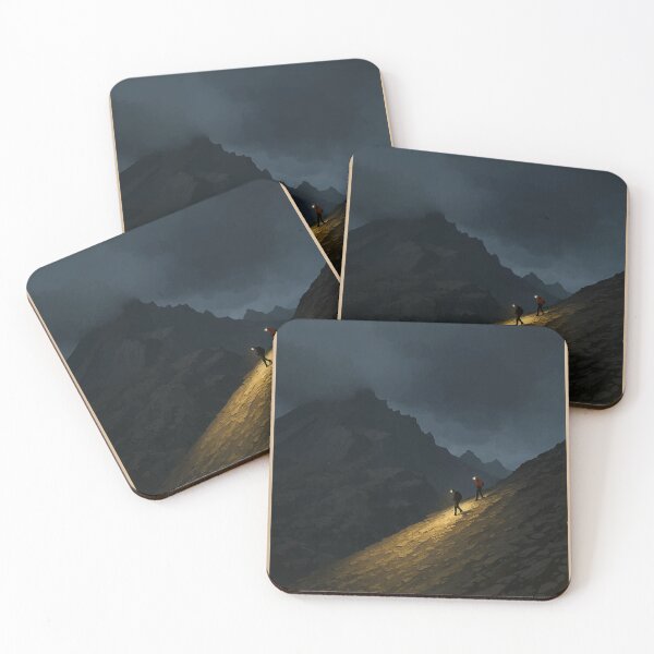 Item preview, Night Poster – Descent to the Refuge in Queyras designed and sold by Atelier Brume.