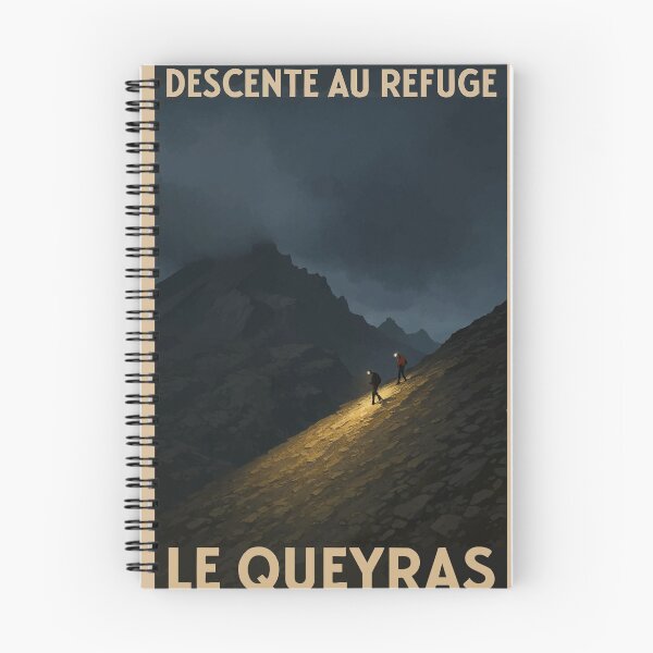 Item preview, Night Poster – Descent to the Refuge in Queyras designed and sold by Atelier Brume.