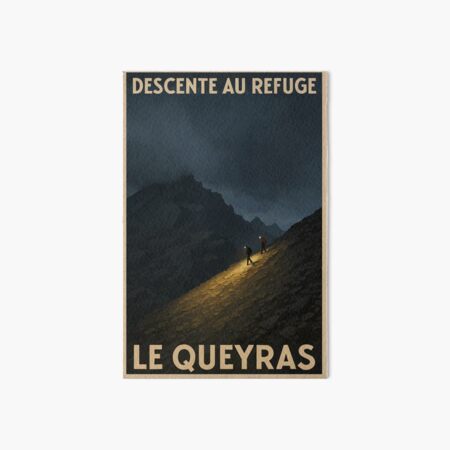 Item preview, Night Poster – Descent to the Refuge in Queyras designed and sold by Atelier Brume.
