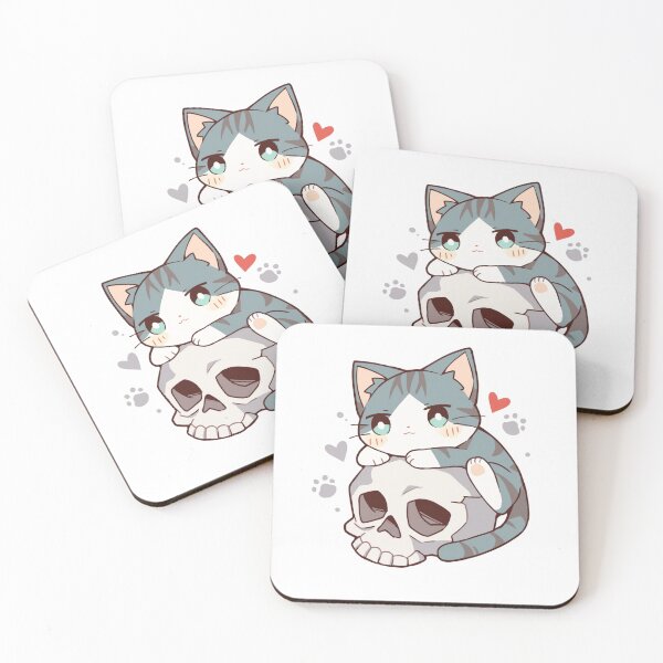 Item preview, Cat on a skull designed and sold by MendaciousMina.