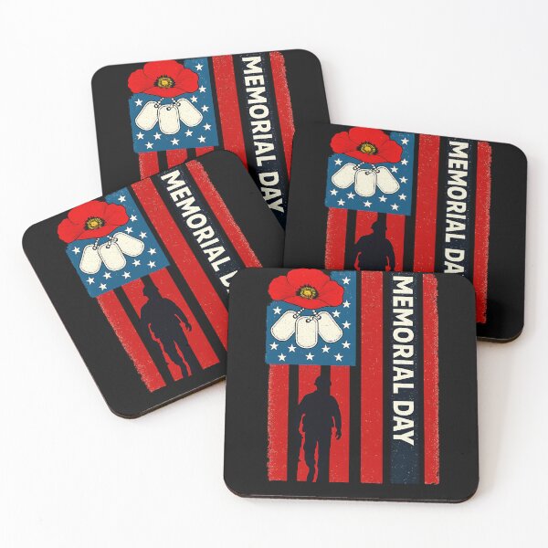 Item preview, Memorial Day Red Poppy Flower American Flag USA 4th of July designed and sold by cawtoon.