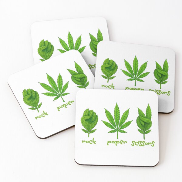 Item preview, Weed Leaf Rock Paper Scissors 420 Cannabis Culture designed and sold by Glmart.