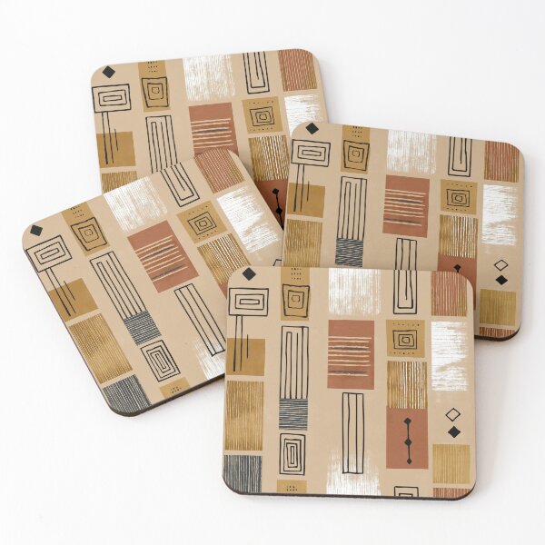 Item preview, West African Geometry in Clay and Indigo designed and sold by Moisky Patterns.