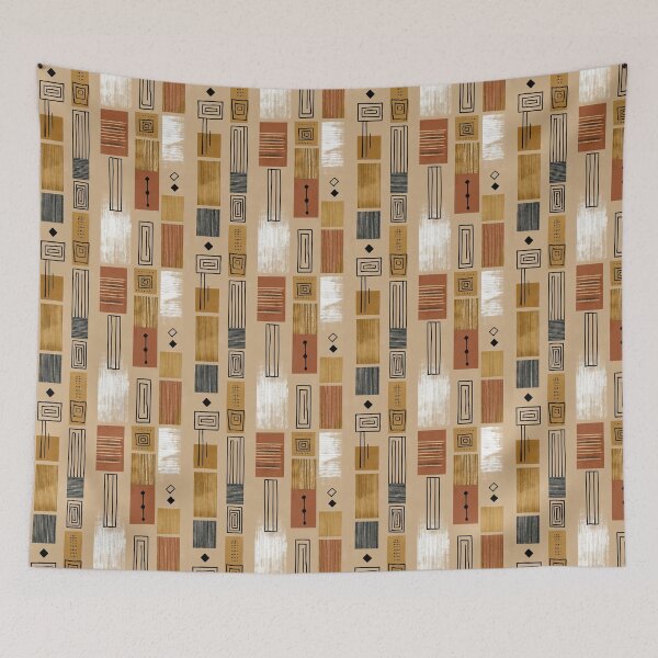 Item preview, West African Geometry in Clay and Indigo designed and sold by Moisky Patterns.