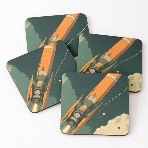 Item preview, Retro Titan – Orange Rocket Launch designed and sold by SuperNovaDesigns.
