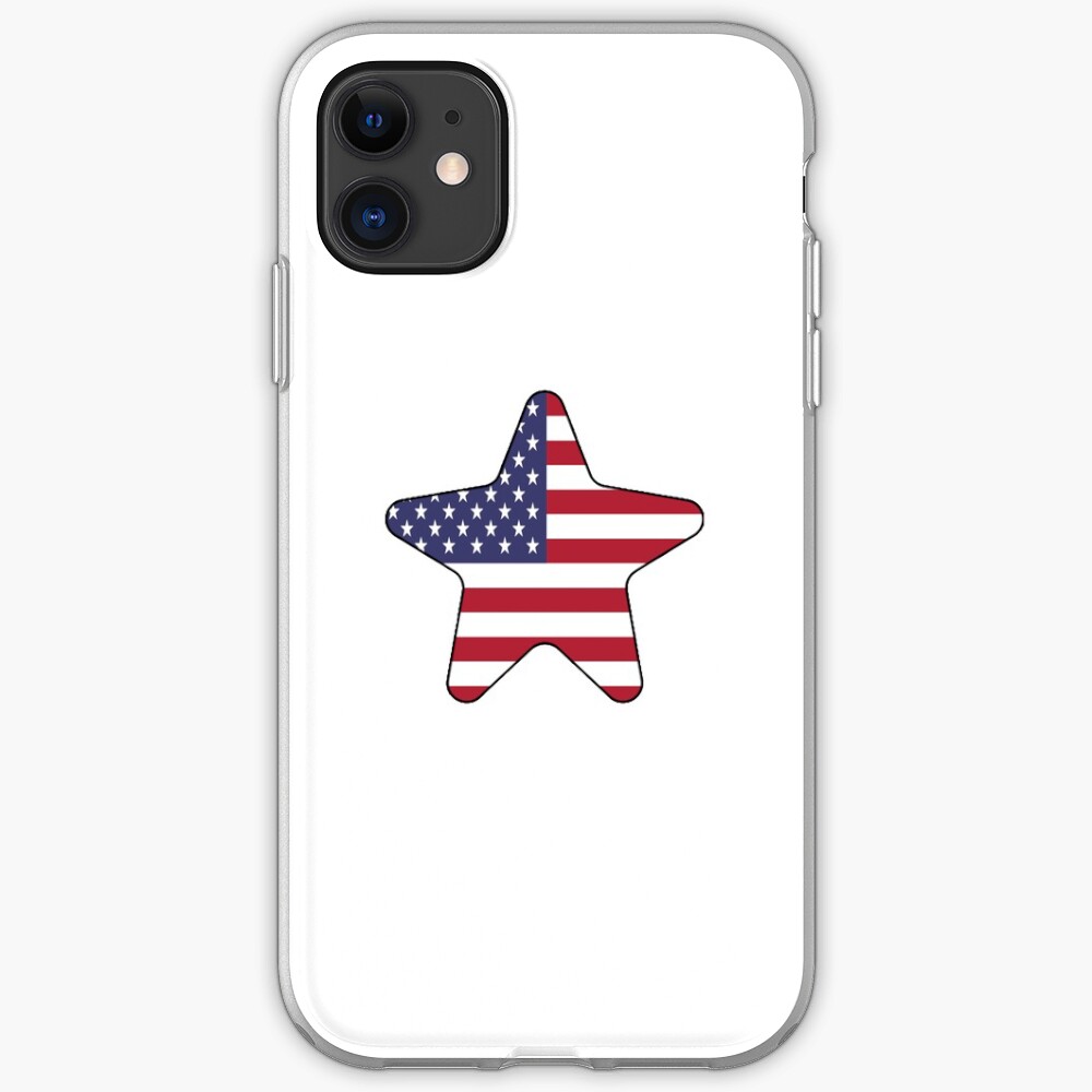 American Flag Starfish Happy 4th of July Funda y vinilo para iPhone