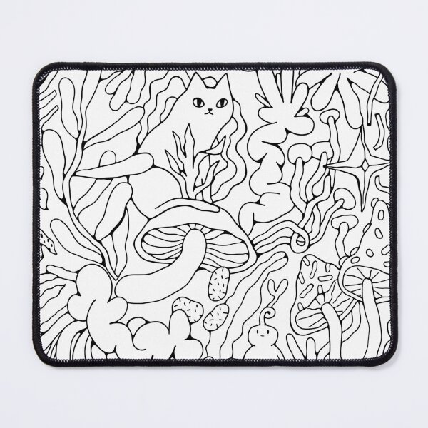 Item preview, Doodle mushroom cat and forest elf designed and sold by kostolom3000.