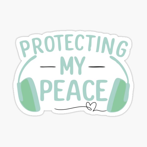 Item preview, Protecting My Peace Headphones for Sensory Needs & Neurodiversity Pride designed and sold by spooniecentral.