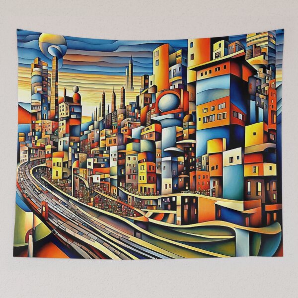 Item preview, Conurbation at sunset 2 designed and sold by George Hutton Hunter.