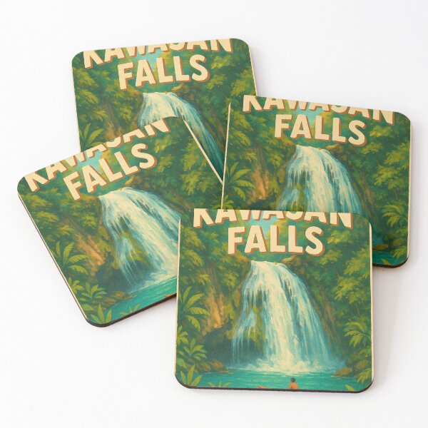 Item preview, Visit Kawasan Falls Poster with Canoe in Lagoon designed and sold by Places On Earth.
