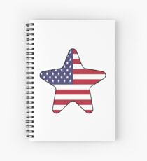 American Flag Starfish Happy 4th of July Spiralblock