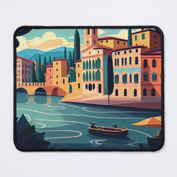 Item preview, Italian River Town Charm Illustration designed and sold by ShadowAndSlate.