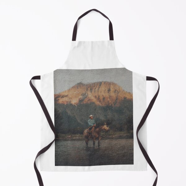 Item preview, Western Cowboy Painting | Vintage Wall Art | Mid Century Decor | Antique Oil Painting | Moody Print designed and sold by GenioFin.