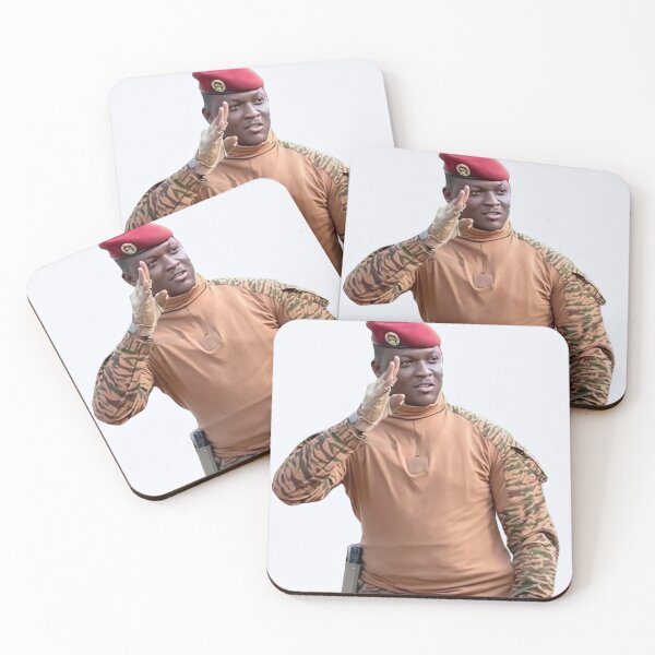 Item preview, Portrait of President Ibrahim Traore of Burkina Faso designed and sold by ArtistrySky.