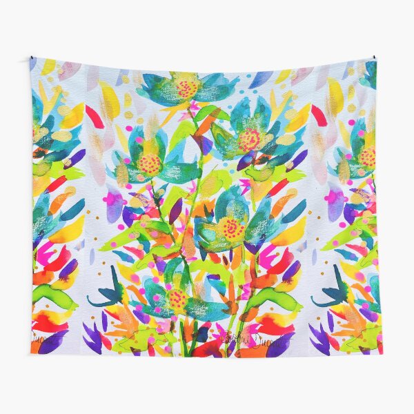 Item preview, explosion de fleurs bleues designed and sold by AtelierCD.