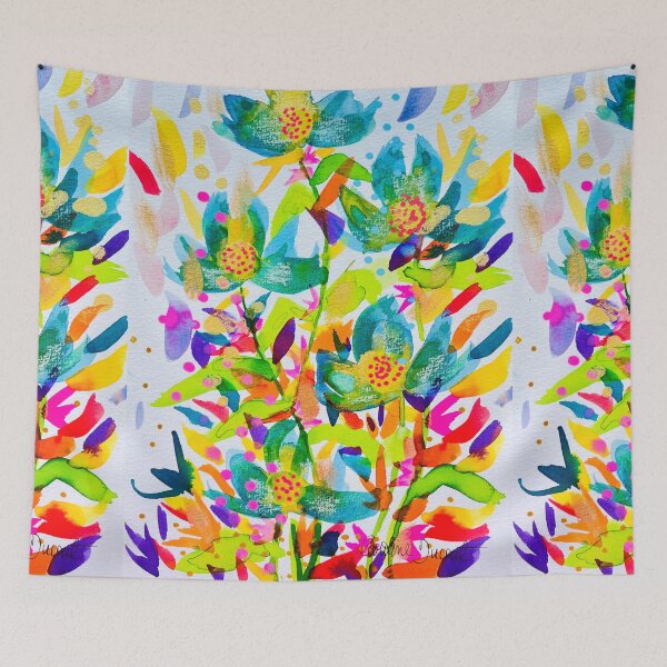Item preview, explosion de fleurs bleues designed and sold by AtelierCD.