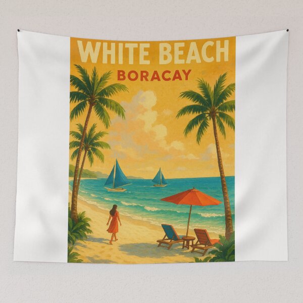 Item preview, White Beach Boracay Tropical Seaside designed and sold by Places On Earth.