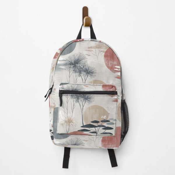 Item preview, Vintage Katagami Landscape with Sunset Silhouettes designed and sold by Moisky Patterns.