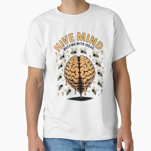 Item preview, Hive Mind: Buzzing with Ideas – Creative Honeycomb Brain Concept designed and sold by PatrykT94.