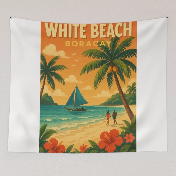 Item preview, White Beach Boracay Sunset Walk Scene designed and sold by Places On Earth.
