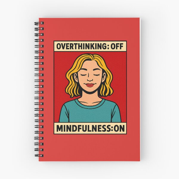 Item preview, Overthinking OFF, Mindfulness ON – Mental Health and Self-Care Pop Art Design designed and sold by TheCrazyOdd.