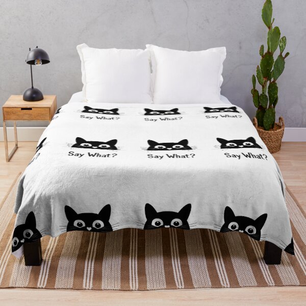 Item preview, Black Cat Say What Design designed and sold by PrintandJoy.