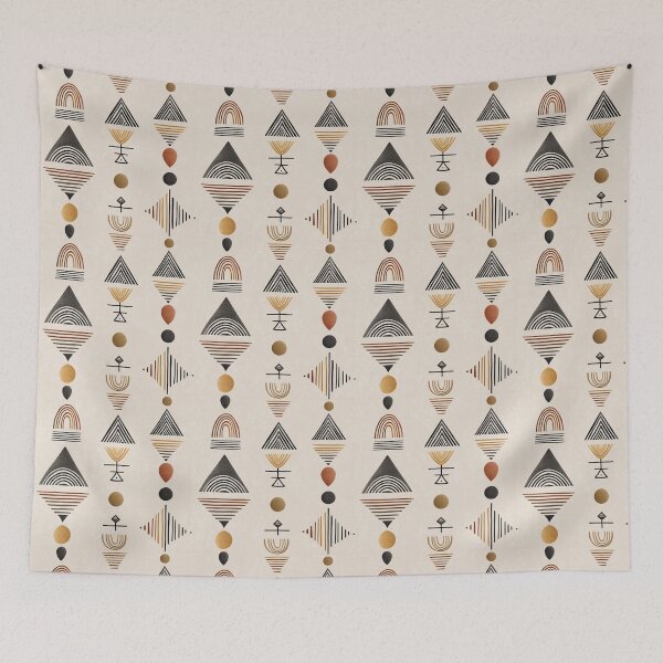 Item preview, Polynesian Tapa Geometric Pattern in Earth Tones designed and sold by Moisky Patterns.