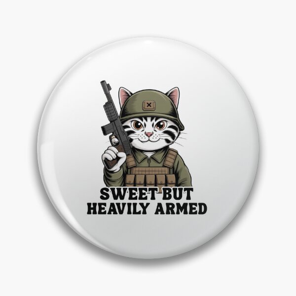 Item preview, Sweet but heavily armed - Tactical Cat with a rifle designed and sold by itsMossie.